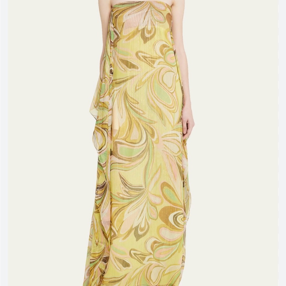Alexis Cami Strapless Floral Silk Maxi Dress